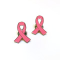 Breast Cancer Awareness Metal Lapel Pins Soft Enamel Ribbon Metal Badge Pins